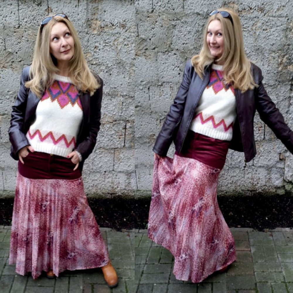 Refashioned Vintage Maxiskirt (M/L)